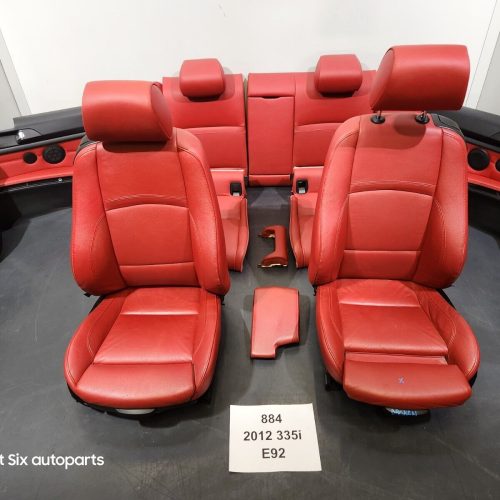 07-13 OEM BMW E92 Coupe Door Panels Seats CORAL RED Complete Interior SET *NOTE