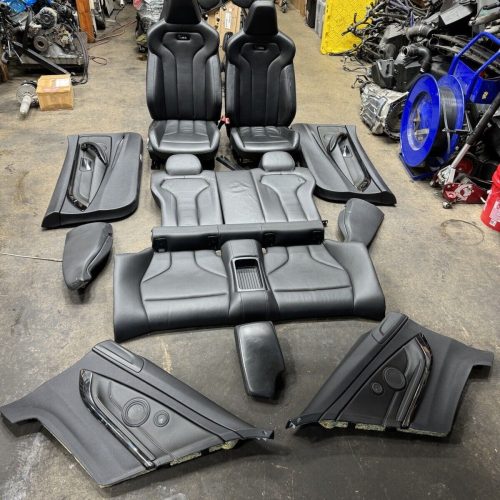 15-20 BMW F82 M4 Coupe Front & Back Seats Cushion Black Leather