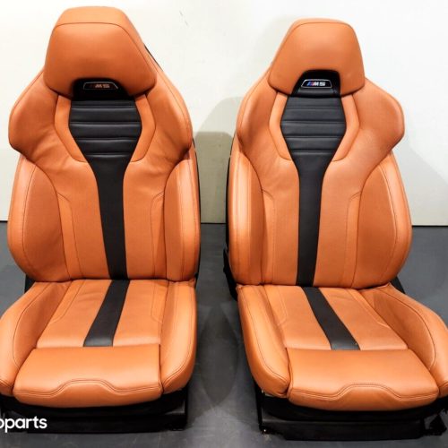 18-22 OEM BMW F90 M5 Front Left Right Sports Seats Merino Brown Leather *BENT