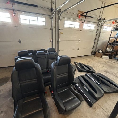 BMW E70 X5 Front Rear & 3rd Row Seat Set Black Heated OEM w/ Door Panels