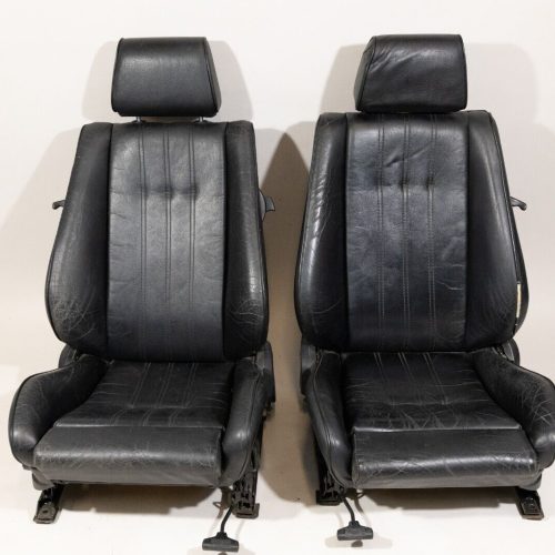 Used 1983-1993 BMW E30 318i 320i 323i 325i Sport Seat Set Black Leather