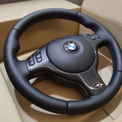 E46 M3 STEERING WHEEL WITH CARBON COVER