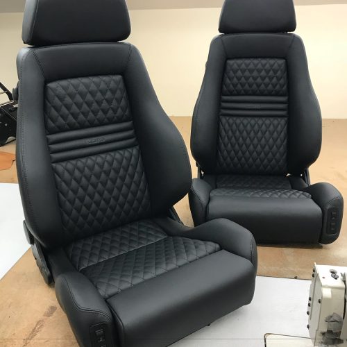 BMW E30/E36/E39 RECARO SEATS WITH NAPPA BLACK AND EMBOSSING QUILTED FINISH